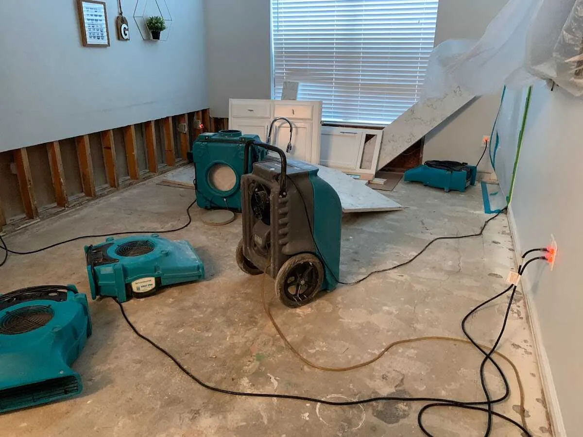 Dehumidifier in flood-cut room for Water Extraction & Removal in Lake Arbor